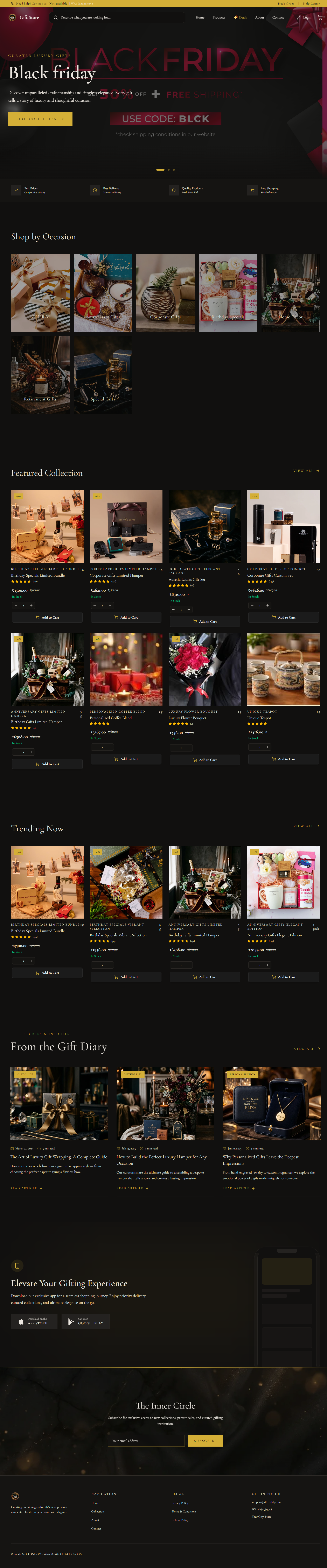 Gift Store Theme Prototype - Ecommerce Daddy Mobile