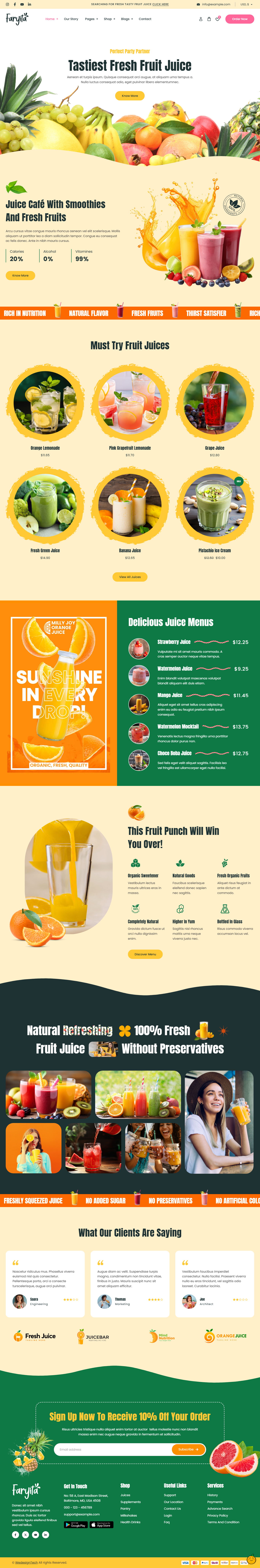 Faryita - Organic Juice & Health Drinks