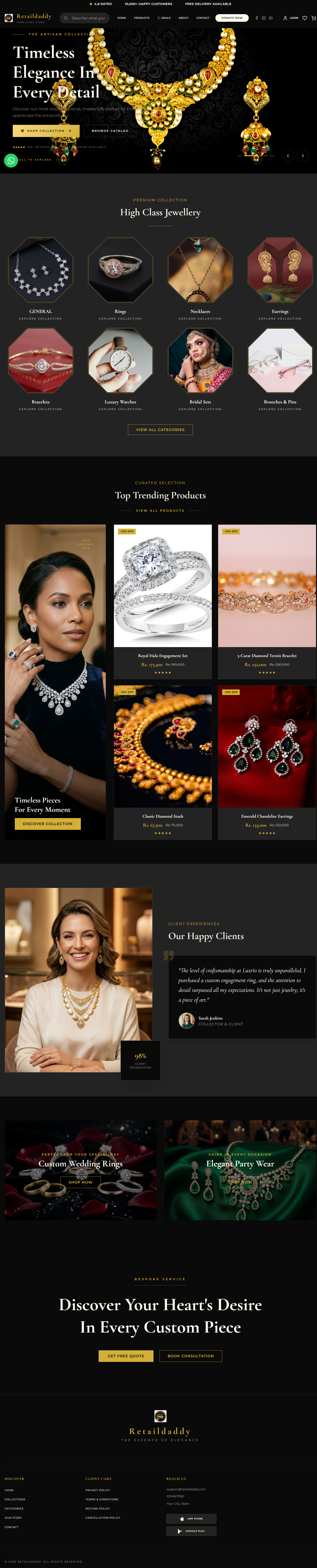 One Gram Jewellery Theme Prototype - Ecommerce Daddy Mobile